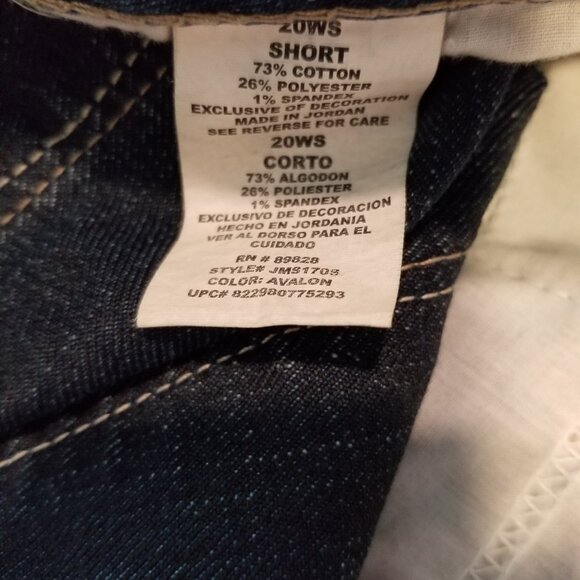 Just My Size JMS Stretch Classic Straight Leg Denim Jeans Dark Wash 20WS NWT - Picture 10 of 11